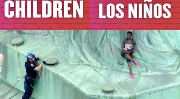 Patricia Okoumou Climbs the Statue of Liberty July 4th